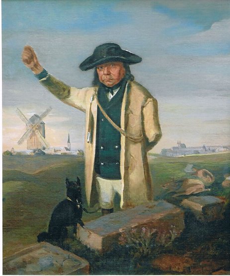 em&auml;lde des letzten Schweinehirtens der Stadt, 36,0 cm x 32,0 cm, von Wilhelm Eichler, Kunstsammlung der Stadt Nordhausen (Foto: Heidelore Kneffel)