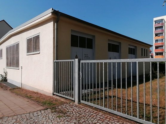 Gleichrichterunterwerk der Verkehrsbetriebe Nordhausen in der Weberstra&szlig;e in Nordhausen (Foto: Verkehrsbetriebe Nordhausen)