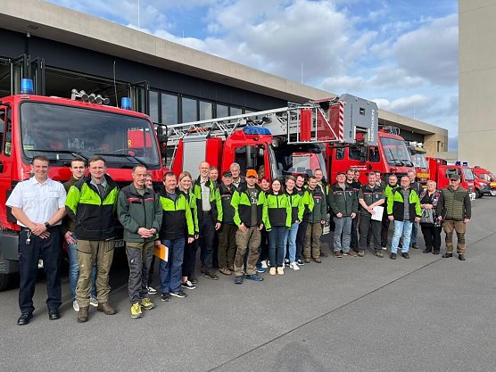 Arbeitsbesuch der Forstleute bei der Berufsfeuerwehr (Foto: Stadt Nordhausen)