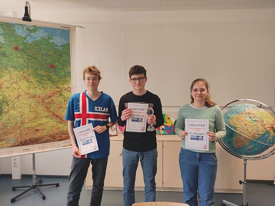 Wer wei&szlig; wo's ist? - ganz sicher die Geographieexperten des Schillergymnasiums (Foto: Schillergymnasium Bleicherode)