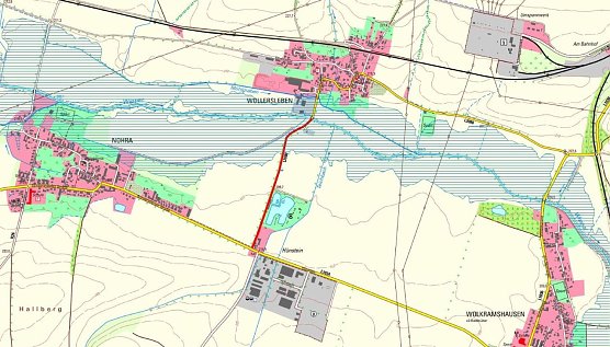 &Uuml;bersichtslageplan H&uuml;nstein (Foto: Landratsamt Nordhausen)