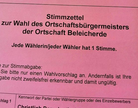 Fehlerhafte Briefwahlunterlagen f&uuml;r "Beleicherde" (Foto: privat)
