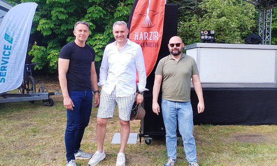 Warten auf die G&auml;ste: Alf Grabinsky, Gunnar Reuter und Michael Mohr (Foto: C.Wilhelm)