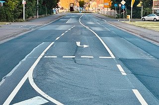 Flickenteppich Freiherr-von-Stein-Stra&szlig;e? (Foto: Patrick B&ouml;rsch)