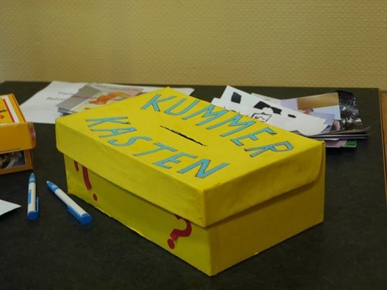 Der Kummerkasten im Vor- und Nachbereitungsraum der Ausstellung  (Foto: Angelo Glashagel)