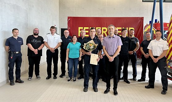 Beförderung für Marcus Weise (Foto: Stadtverwaltung Nordhausen) Beförderung für Marcus Weise (Foto: Stadtverwaltung Nordhausen)