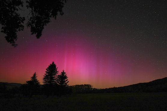 Polarlicht &uuml;ber dem S&uuml;dharz (Foto: E. Krahl)