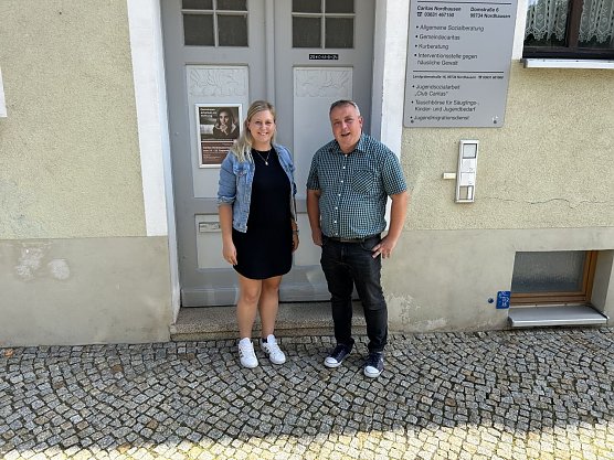 CDU Landtagskandidat Markus Volkmann zu Gast bei Caritas Chefin Manuela Knothe (Foto: CDU Nordhausen)