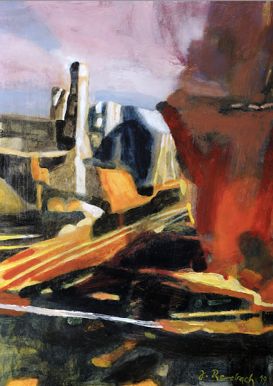 Das Ende der Neuzeit, Acryl, Jürgen Rennebach (Foto: Stadt Nordhausen) Das Ende der Neuzeit, Acryl, Jürgen Rennebach (Foto: Stadt Nordhausen)