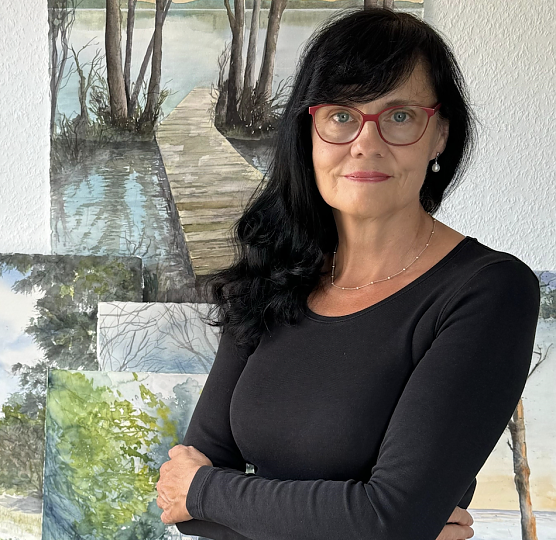 Sybille Aschhoff zeigt ihre Kunst in der Stadtbibliothek (Foto: Stadt Nordhausen) Sybille Aschhoff zeigt ihre Kunst in der Stadtbibliothek (Foto: Stadt Nordhausen)