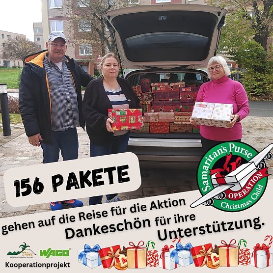 Weihnachten im Schuhkarton & Aktion Wunschbaum (Foto: Verein Düne) Weihnachten im Schuhkarton & Aktion Wunschbaum (Foto: Verein Düne)