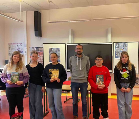 Die Gewinner des Vorlesewettbewerbes an der Petersbergschule (Foto: Petersbergschule Nordhausen )