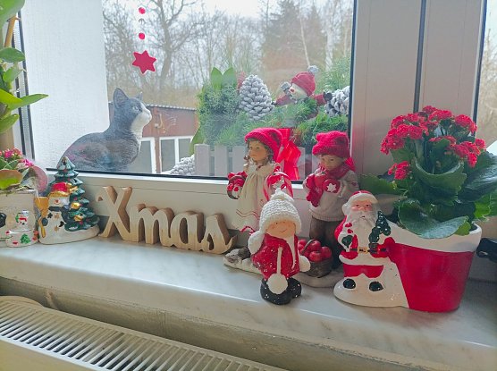 Geschm&uuml;ckte Fensterband im Advent (Foto: Thomas Leipold)