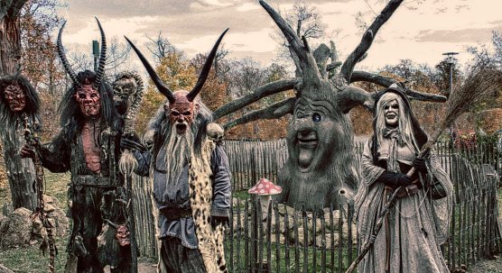 DIE WILDE JAGD - hier von eine Brauchtumsgruppe gleichen Namens aus dem Nordh&auml;user Raum dargestellt (Foto: Der Teufel pers&ouml;nlich)