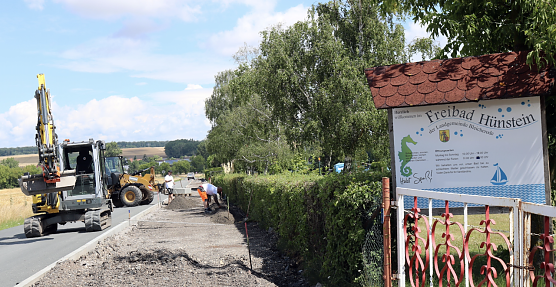 Im Landkreis rollten vielerorts die Bagger - hier am H&uuml;nstein (Foto: Pressestelle Landratsamt)