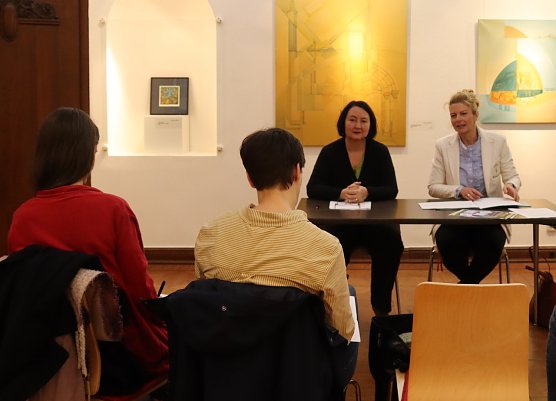 W&auml;hrend der Pressekonferenz (Foto: Stadtverwaltung Nordhausen)