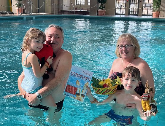Familie Reitzig Ostern im vergangenen Jahr im Badehaus (Foto: Badehaus Nordhausen)