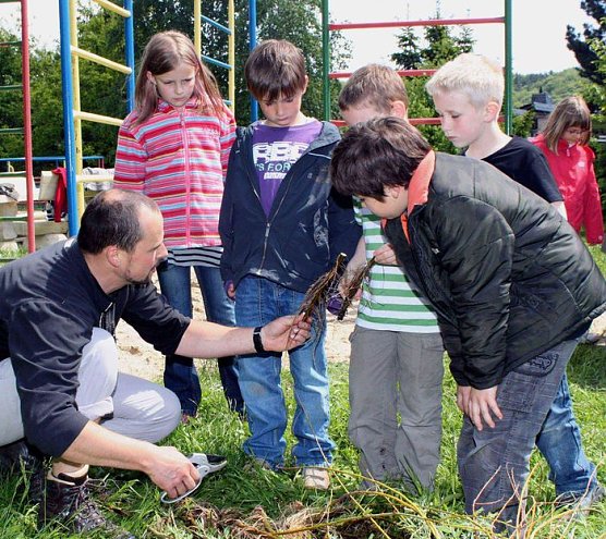 Immer schön gießen (Foto: J. Piper) Immer schön gießen (Foto: J. Piper)
