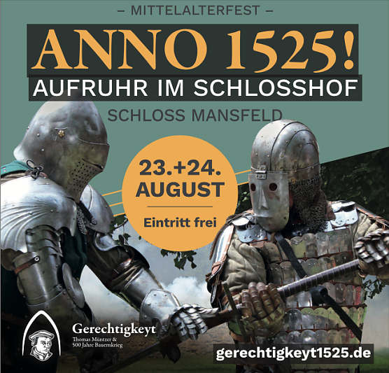 Aufruhr im Schlosshof (Foto: Standortentwicklungsgesellschaft Mansfeld-Südharz mbH) Aufruhr im Schlosshof (Foto: Standortentwicklungsgesellschaft Mansfeld-Südharz mbH)