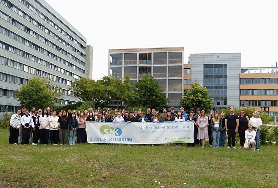 Begr&uuml;&szlig;ung der Azubis am S&uuml;dharz-Klinikum (Foto: SHK)