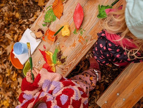 Herbstlicher Bastelspa&szlig; zum Kindergartenfest (Foto: Sandra Ziegler-Koch)
