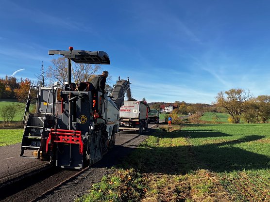 Baustart f&uuml;r die Sanierung der Kreisstra&szlig;e in Mauderode (Foto: Pressestelle Landratsamt)