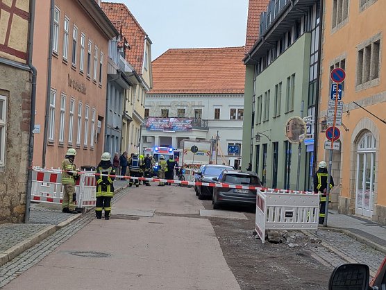 Absperrung in der Sondershäuser Innenstadt (Foto: Robert) Absperrung in der Sondershäuser Innenstadt (Foto: Robert)