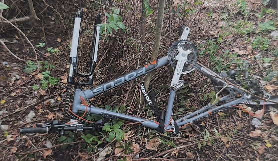 Aufgefundene Fahrradrahmen (Foto: Polizei) Aufgefundene Fahrradrahmen (Foto: Polizei)