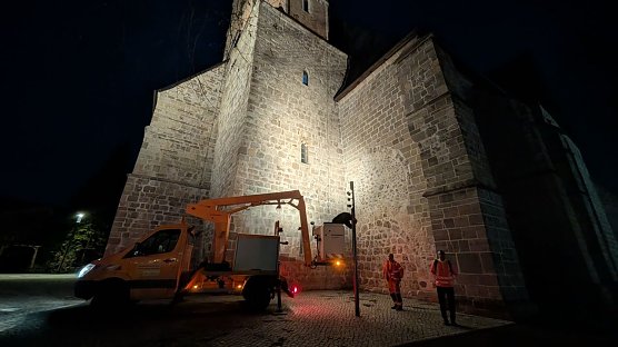 Bauarbeiten am Blasii-Kirchplatz (Foto: Stadt Nordhausen)