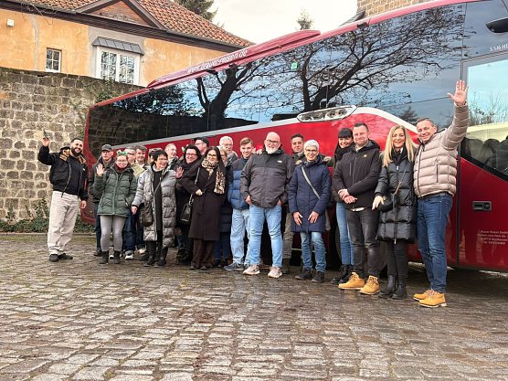 Angekommen: das Schieke-Team in Quedlinburg (Foto: privat)