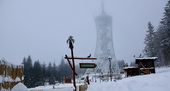 Das schneebedeckte "Harzer Hexenreich" am vergangenen Freitag (Foto: J. Piper)