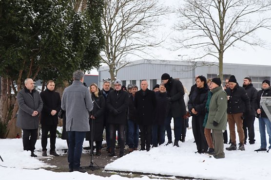 OB Buchmann bei der Gedenkfeier in Nordhausen. (Foto: Lutz Fischer )