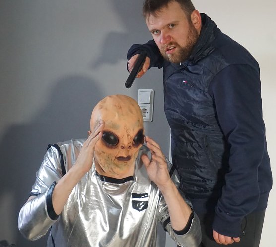 Ein Alien in Nordhausen. (Foto: Erik Grun)