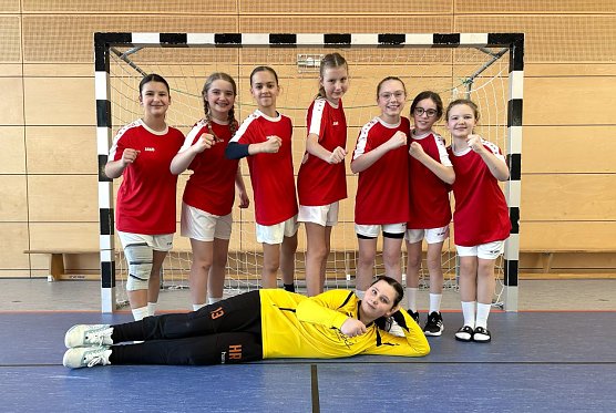 Die Handballerinnen des Herder-Gymnasiums haben sich f&uuml;r das Bundesfinale in Berlin qualifiziert (Foto: Herder-Gymnasium)