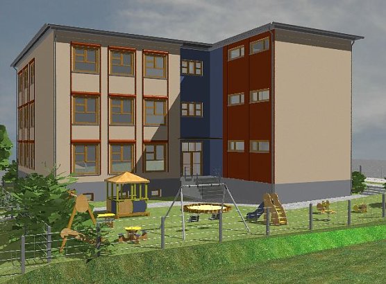 Modell der neuen KITA (Foto: Gemeinde Werther)