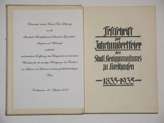 Festschrift (Foto: H. Wedde)