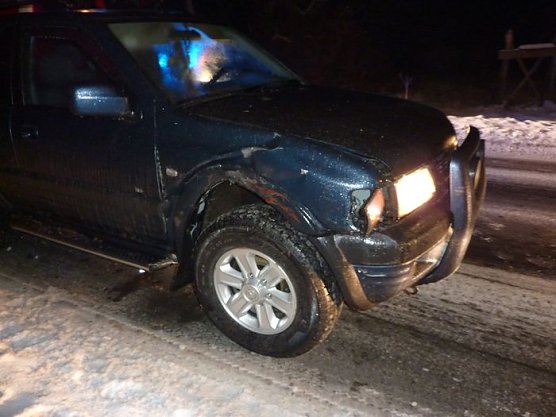 Eisbahn auf der Straße (Foto: privat) Eisbahn auf der Straße (Foto: privat)