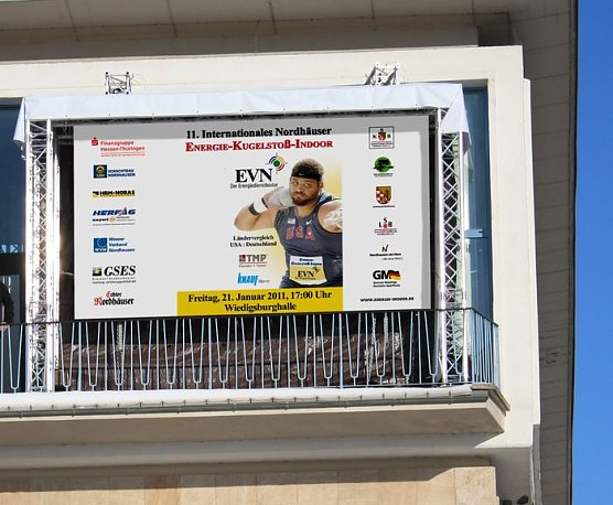 LED Wand beim Kugelstoß-Indoor (Foto: privat) LED Wand beim Kugelstoß-Indoor (Foto: privat)