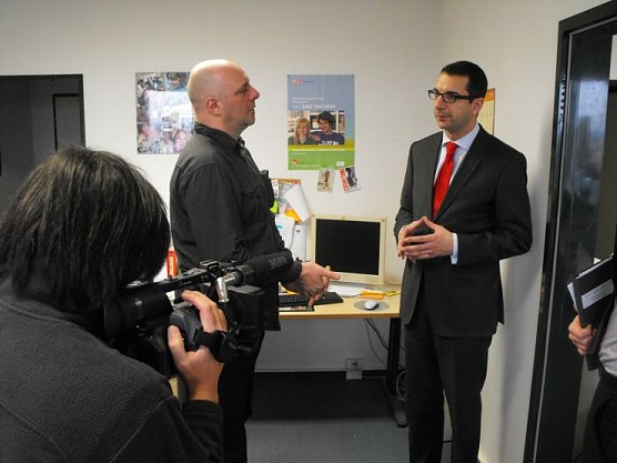 Staatssekret&auml;r Zimmermann zu Besuch beim OKN (Foto: Peter Jentsch)