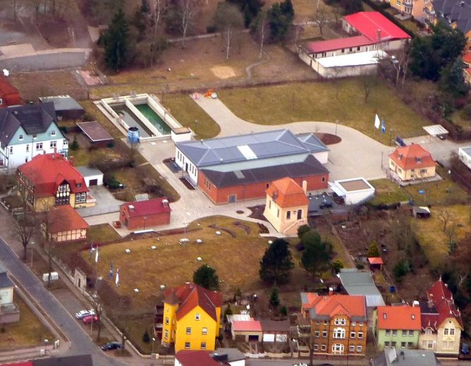Luftaufnahme vom Wasserwerk in der Puschkin-Straße (Foto: WVN) Luftaufnahme vom Wasserwerk in der Puschkin-Straße (Foto: WVN)