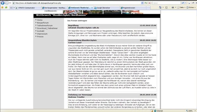 Die Startseite (Foto: privat) Die Startseite (Foto: privat)