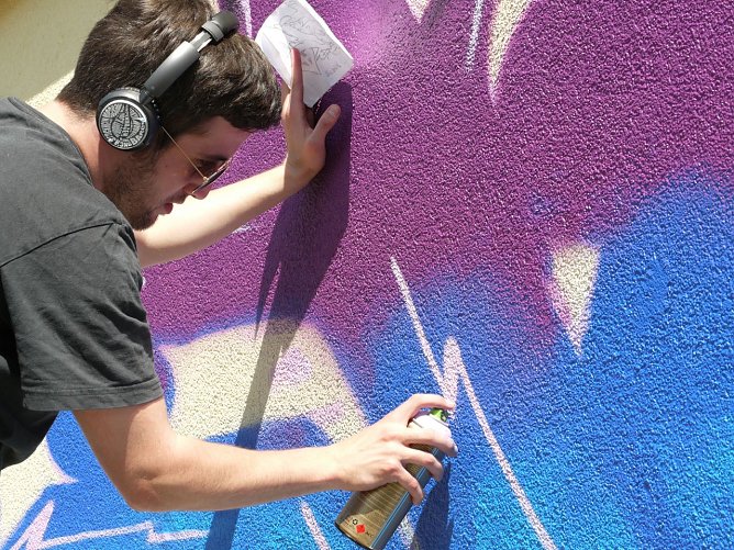 StreetArt auf dem Petersberg (Foto: Angelo Glashagel)