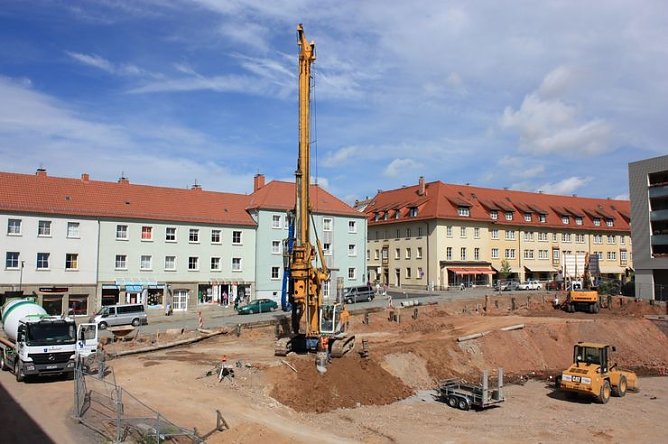 Bohrer am Rathaus (Foto: P. Grabe)