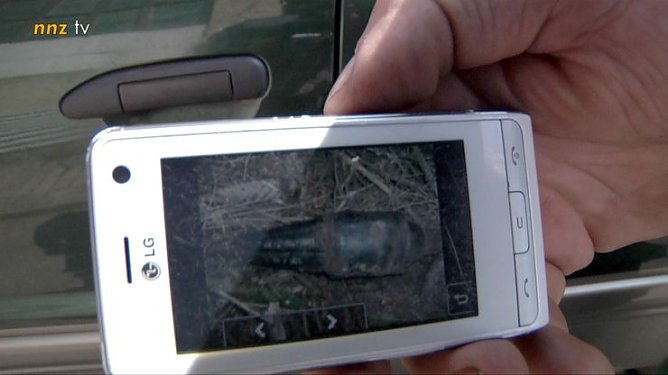 Granate gefunden (Foto: nnz) Granate gefunden (Foto: nnz)