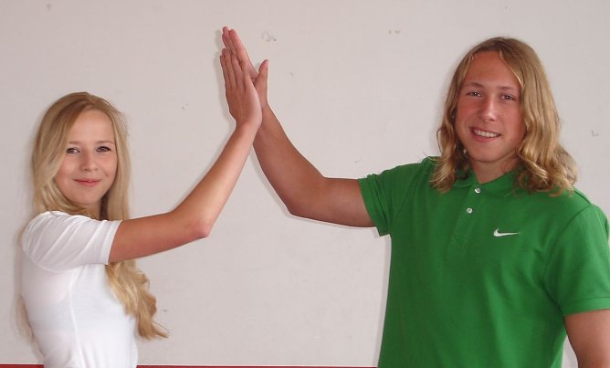 Freude &uuml;bers Stipendium (Foto: H. Roeder)