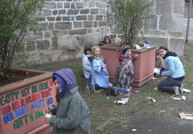 Handwerker in den Ferien (Foto: F. Tuschy) Handwerker in den Ferien (Foto: F. Tuschy)