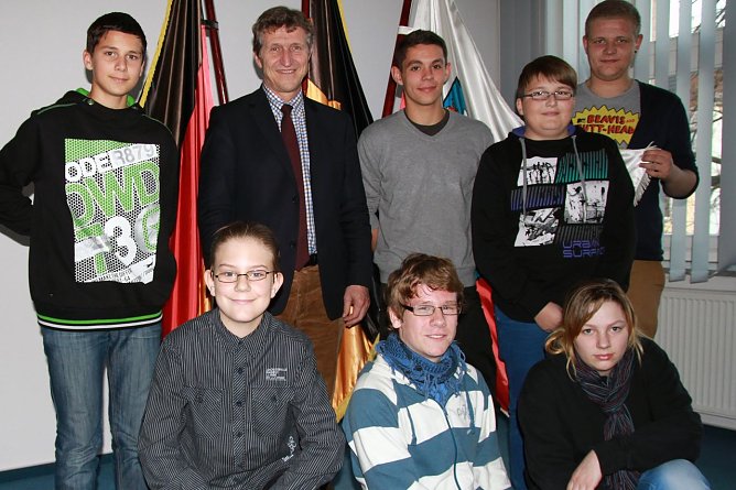 Besuch beim OB (Foto: S. Spehr)