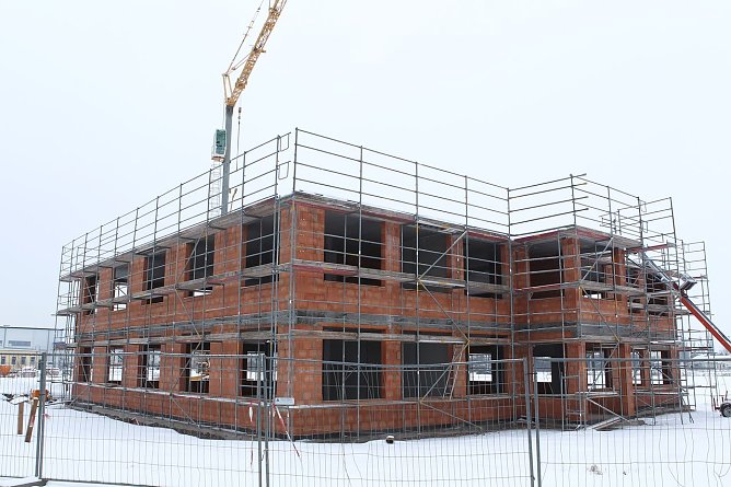 Verwaltungstrakt im Rohbau (Foto: nnz)