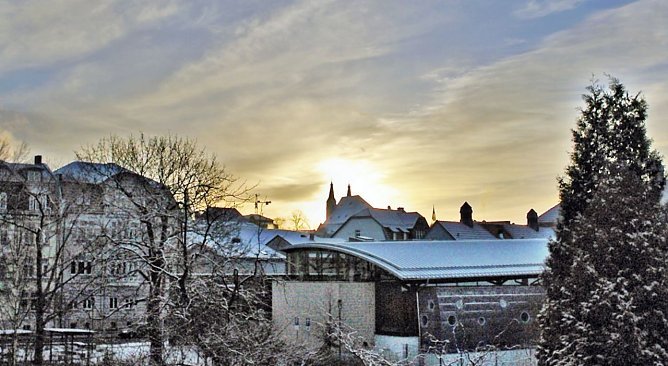Blick auf das winterliche Nordhausen (Foto: E. Rumpf)