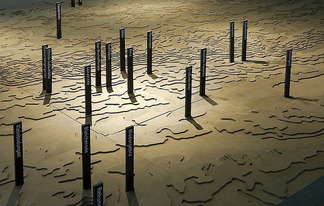 Das Lagernetz (Foto: KZ-Gedenkstätte Mittelbau-Dora) Das Lagernetz (Foto: KZ-Gedenkstätte Mittelbau-Dora)